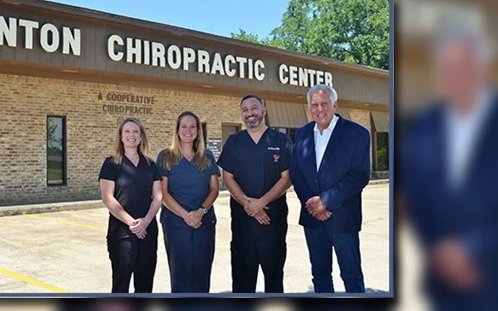The Denton Chiropractic Center team outside their office on Underwood St in Denton, TX